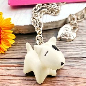 Silver plated chain Bull Terrier necklace BOGO